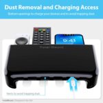 TotalMount Hole-Free Remote Holder – Eliminates Need to Drill Holes in Your Wall (Premium Black Holder for 3 or 4 Remotes) - Image 8