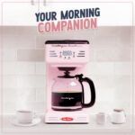 Nostalgia Retro 12-Cup Programmable Coffee Maker With LED Display, Automatic Shut-Off & Keep Warm, Pause-And-Serve Function, Pink - Image 4