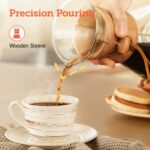 COSORI Pour Over Coffee Maker with Double Layer Stainless Steel Filter, 8-Cup, 34oz, Drip Coffee Maker, Coffee Dripper Brewer, High Heat Resistant Carafe, also for Camping, Hiking - Image 6