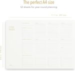 One Week - Elegant Undated Weekly Desk Planner, Gold Foiled, A4, Minimalist Weekly To Do List Notepad, Daily Schedule, Work Week Planner Pad, Eco-friendly, FSC™ Certified - Image 8
