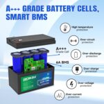 Aokly 6Ah 12V LiFePO4 Battery 2000+ Deep Cycle Lithium Battery with 6A BMS Maintenance Free Rechargeable Backup Power for UPS Fire Alarm, 2 Pack - Image 6