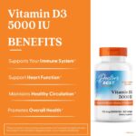 Doctor's Best Vitamin D3 5,000 IU for Healthy Bones, Teeth, Heart and Immune Support, Non-GMO, Gluten-Free, Soy Free, 360 Count (Pack of 1) - Image 3