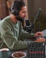 Podcast Equipment Bundle, V8 Audio Interface with Cardioid Designer BM800 Mic, Studio Condenser Microphone Perfect for Podcasting, Recording, Singing, Streaming and Gaming - Image 7