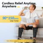 Comfytemp Cordless Leg Massager for Circulation and Pain Relief, Birthday Gift for Dad Mom Men Women, Portable Calves Massage with Heat and Compression, for RLS Edema Muscles (Fit Calf Size up to 18") - Image 5
