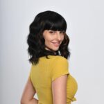Black Mixed Brown Wig for Black Women 14 Inch Short Wavy Hair Wigs Curly Bob Wig with Bangs Wigs Shoulder Length Wigs for Black Women Bob Style Synthetic Heat Resistant - Image 3