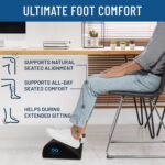 Foot Rest for Under Desk at Work - Memory Foam Office Foot Stool & Under Desk Footrest Leg Elevation Pillow for Gaming & Home Office, Supports Posture - Image 2