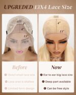 Arabella 613 Lace Front Wig Human Hair 300g-315g 13x4 Blonde Lace Front Wigs Human Hair 210% Density Body Wave 613 Frontal Wig Pre Plucked With Baby Hair (30inch, 613 13X4 body wave wig) - Image 5