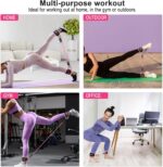 Ankle Resistance Bands with Cuffs: Women Ankle Strap Band for Working Out - Ankle Resistance Bands for Glutes Hip & Leg Butt Training Workout Exercise Equipment - Image 7