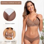 OEAK Womens Wireless Bras Comfortable Push Up Bra No Underwire Bra Full Support Lift Bralette Everyday Seamless Tshirt Bras - Image 3