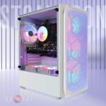 STGAubron Gaming PC Computer Desktop, GTX 1660 Ti 6G GDDR6, Intel Core I7 up to 3.9 GHz, 16G RAM, 512G SSD, WiFi, BT 5.0, RGB Fan x 6, RGB BT Sound Bar, Windows 10 Home,White - Image 3