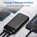 Power Bank 10000mAh Portable Charger Slim External Battery Pack with 2 USB 2.4A Outputs and USB C In/Out Compatible with Huawei iPhone 16 15 14 13 12 iPad Samsung Galaxy S20 Android Tablet (Black) - Image 5