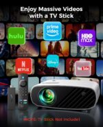 Mini Projector for iPhone, ELEPHAS 2024 Upgraded 1080P HD Projector, 8000L Portable Projector with Tripod, Movie Projector Compatible with Android/iOS/Windows/TV Stick/HDMI/USB - Image 4