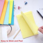 9 Pack Lined Sticky Notes 4X6 in Post, 9 Pastel Colors Large Ruled Post Sticky Colorful Super Sticking Power Memo Pads Strong Adhesive, Sticky Notes with Lines Office, Home, 35 Sheets/pad - Image 5