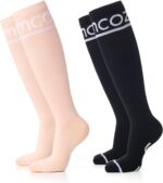 Momcozy Compression Socks for Women 15-20mmHg & 20-30mmHg | 2 Pairs, Graduated Compression for Circulation & Swelling - Image 2