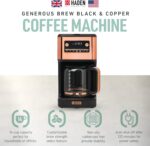 HADEN Generous Brew 14 Cup Coffee Maker with 120 Minute Keep Warm, Delay Brew, Adjustable Strength, Programmable Clock, and Anti Drip, Black/Copper - Image 3