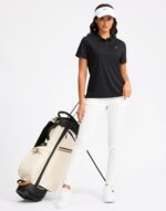 Women's Golf Shirt Short Sleeve Lightweight Moisture Wicking Work Tennis Tops Collared Polo Shirts for Women with 4-Button - Image 7