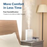 LEVOIT Humidifiers for Bedroom, Quiet (3L Water Tank) Cool Mist Top Fill Essential Oil Diffuser with 25Watt for Home Large Room, 360° Nozzle, Rapid Ultrasonic Humidification for Baby Nursery and Plant - Image 3
