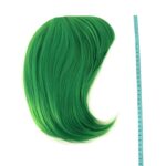 MapofBeauty 12 Inch/30 cm Fashion Lady Short Straight Flat Bangs Bob Wig (Green) - Image 7