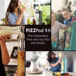 Fizzpod Soda Maker Home Soda Carbonation,Fizzy Bubbly Drink Machine with 3 PET Bottles, 3 Caps, 1 Carbonator Cap and Manual, Coffee, Tea and Cocktail Drinks with Fruit (Aruba Blue) - Image 5
