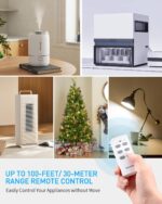 Remote Control Power Strip with 3 USB Surge Protector Power Strip with 3 RF Controlled Outlets, 5ft Extension Cord, 15A/1875W Remote Control Outlet for Household and Workstation Appliances - Image 6