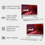 Dell 24 All-in-One Desktop ec24250-23.8-inch FHD Touch Display, Intel Core 5 Processor 120U, Intel Graphics, 16GB DDR5 RAM, 512GB SSD, Windows 11 Home, Onsite Service+6 Months Retail Migrate - White - Image 10