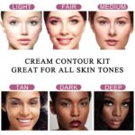 Youngfocus Cosmetics Cream Contour Best 8 Colors Contouring Foundation - Highlighting Makeup Kit/Concealer Palette - Vegan, Cruelty Free and Hypoallergenic - Instruction Manual（Face Blushes） - Image 5