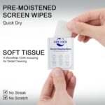 Screen Wipes for Electronics, 120 Count 6"x6" Pre-Moistened Screen Cleaner for Screens, Computer,Laptop,Tablet,Phone,Monitor,Car Screen Cleaner, Lens Wipes Individually Wrapped - Image 8