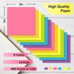 OHOME Sticky Notes - 12 Pads, 3”x3” - Colorful Self-Stick Post Notes Bulk - Office Desk Accessories | Teacher Classroom Must Haves,Aesthetic School Supplies for Home,Stocking Stuffers for Women - Image 3