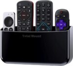 TotalMount Hole-Free Remote Holder – Eliminates Need to Drill Holes in Your Wall (Premium Black Holder for 3 or 4 Remotes) - Image 2