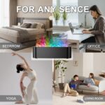 Colorful Flame Fire Diffuser Humidifier, Ultra-Quiet Aroma Essential Oils Aromatherapy Diffusers for Large Room, Bedroom, Office (Timeable, Waterless Auto off-150ml) - Image 5