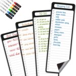 Magnetic Dry Erase List Board - 4"x12" Multifunctional List Board for Fridge - 6 Extra Fine Point Markers Included - Shipped Flat - Image 2