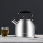 4.2 Quart/4L Stainless Steel Whistling Tea Kettle,Brushed Satin, Suitable to Boiling Water & Tea on Induction Stove, Gas Stove Top - Image 3