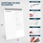 Of a Happy Kind To Do List Notepad: With Multiple Functional Sections - 6.5 x 9.8 60 Sheets - Spiral Daily Planner Notebook - Task CheckList Organizer Agenda Pad for Work - Note and Todo Organization - Image 5