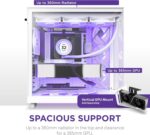 NZXT H6 Flow RGB Mid-Tower Airflow Case with 3 RGB Fans, Panoramic Glass Panels, and Cable Management - White - Image 9