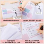 Weekly To Do List Notepad, 8.5''x11'' Weekly Desk Planners with 52 Tear Off Sheets Undated Planner Habit Tracker & Productivity Organizer for Home and Work, Pink - Image 5