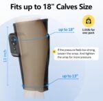 Comfytemp Cordless Leg Massager for Circulation and Pain Relief, Birthday Gift for Dad Mom Men Women, Portable Calves Massage with Heat and Compression, for RLS Edema Muscles (Fit Calf Size up to 18") - Image 6
