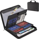 ENGPOW Accordion File Organizer,Fireproof Expanding File Folder with Multi Pockets,13 Pockets Document Organizer with Handle & Labels,Portable Home Travel Safe Storage for Letter A4 Files and More - Image 2