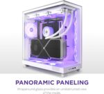 NZXT H6 Flow RGB Mid-Tower Airflow Case with 3 RGB Fans, Panoramic Glass Panels, and Cable Management - White - Image 3