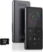 128GB MP3 Player with Bluetooth, Portable Music Player with Built-in Speaker, Enjoying Your Digital Music and Audiobooks Anytime,Includes FM Radio,Recorder,E-Book,and Comes with Earphones - Image 2