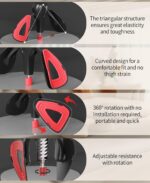 Upgraded Inner Thigh Exerciser for Women, 0-77lbs Adjustable Pelvic Floor Muscle Exercise Devices, Hip Trainer Kegel Exerciser for Postpartum Rehabilitation, Thigh Toner Leg Workout Equipment - Image 3
