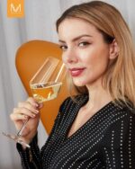 Red Wine Glasses Set of 4, Premium Crystal Wine Glasses Hand Blown,15 oz,Thin Rim,Long Stem,Perfect for Red or White,Daily Use,Unique Wedding Anniversary or Birthday Gift - Image 4