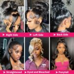 28 Inch 360 Lace Front Wigs Human Hair Drawstring Body Wave Lace Front Wigs Human Hair Pre Plucked 360 HD Full Lace Wig 180 Density Glueless Invisi Strap Frontal Wigs Human Hair for Women - Image 9