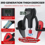 3rd Gen Thigh-Master 0-100 lbs Adjustable Resistance Inner Thigh Exerciser Trainer Counter with Leg Straps Band Pelvic Floor Kegel Hip Exercise Workout Equipment Pilates Women Men - Image 3