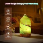 Essential Oil Diffuser Hand Blown Glass Aromatherapy Diffuser - Ultrasonic Cool Mist Scent Aroma Diffuser, Whisper Quiet with Auto Shut-Off, Timer Setting &7 Colors Night Light for Home - Image 4