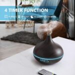 Diffusers for Essential Oils Large Room, 550ml Essential Oil Diffusers with Remote Control, Ultrasonic Oil Diffuser with Timer, 7 Colors Light for Bedroom - Image 5