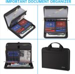 ENGPOW Accordion File Organizer,Fireproof Expanding File Folder with Multi Pockets,13 Pockets Document Organizer with Handle & Labels,Portable Home Travel Safe Storage for Letter A4 Files and More - Image 5