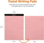 Amazon Basics Wide Ruled 8.5 x 11.75-Inch 50 Sheet Perforated Lined Writing Note Pads, Pack of 6, 300 Count, Multicolor - Image 7