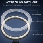 Desk Ring Light with Stand, 10.5'' Selfie Phone Light for Video Recording, Adjustable Circle Ringlight for Computer Laptop Zoom Meeting, Conference Video Calls, Podcast, Streaming, Photography - Image 9