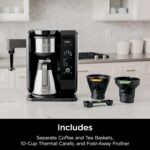 Ninja Hot and Cold Brewed System, Tea & Coffee Maker, with Auto-iQ, 6 Sizes, 5 Styles, 5 Tea Settings, 50 oz Thermal Carafe, Frother, Coffee & Tea Baskets, Dishwasher Safe Parts, Black, CP307 - Image 9