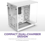 NZXT H6 Flow RGB Mid-Tower Airflow Case with 3 RGB Fans, Panoramic Glass Panels, and Cable Management - White - Image 4
